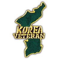 Eagle Emblems P14831 Pin-Korea, Map, Veteran (1")