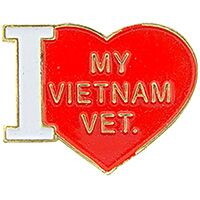 Eagle Emblems P14837 Pin-Viet,I Love My Vet. (1")