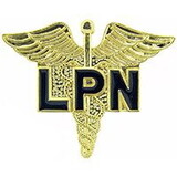 Eagle Emblems P14842 Pin-Medical,Caduceus,L.P.N. (1-1/8