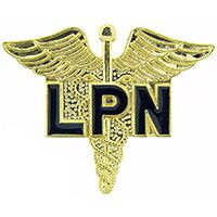 Eagle Emblems P14842 Pin-Medical,Caduceus,L.P.N. (1-1/8" tall)