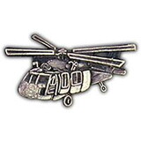 Eagle Emblems P14843 Pin-Hel, Uh-60 Blackhawk (Pwt) (1-1/4