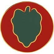 Eagle Emblems P14853 Pin-Army,024Th Inf.Div. (7/8")