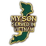 Eagle Emblems P14863 Pin-Viet, Map, My Son Serv. (1