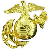 Eagle Emblems P14867 Pin-Usmc,Emblem,C1,Left MEDIUM-GOLD, (1-1/8