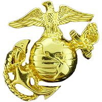 Eagle Emblems P14867 Pin-Usmc,Emblem,C1,Left MEDIUM-GOLD, (1-1/8")