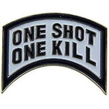 Eagle Emblems P14896 Pin-One Shot-One Kill, Tab (1-1/8