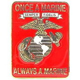 Eagle Emblems P14898 Pin-Usmc, Once A Marine (1-1/8