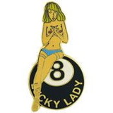 Eagle Emblems P14903 Pin-Nose, Lucky Lady, 8 Bal (1