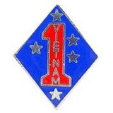 Eagle Emblems P14919 Pin-Viet, 001St Mc Div. (1-1/8