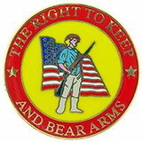 Eagle Emblems P14920 Pin-Gun, Right To Keep, Sol (1