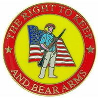 Eagle Emblems P14920 Pin-Gun,Right To Keep (1")