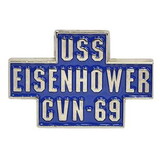 Eagle Emblems P14933 Pin-Uss,Eisenhower (Scr) (1-1/4