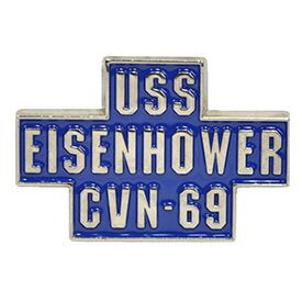 Eagle Emblems P14933 Pin-Uss,Eisenhower (Scr) (1-1/4")