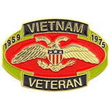 Eagle Emblems P14946 Pin-Viet, Veteran, 59-75 (1-1/8