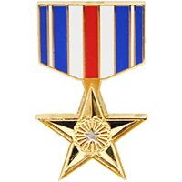 Eagle Emblems P14959 Pin-Medal,Silver Star (1-3/16")