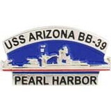 Eagle Emblems P14967 Pin-Uss, Arizona (1-1/4