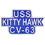 Eagle Emblems P14972 Pin-Uss, Kitty Hawk (Scr) (1")