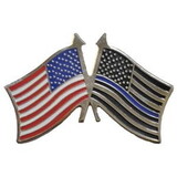 Eagle Emblems P14994 Pin-Usa/Blue Line Flag (1-1/2