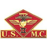 Eagle Emblems P15017 Pin-Usmc,002Nd Mc Wing (1-3/8