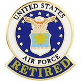 Eagle Emblems P15039 Pin-Usaf Emblem Retired (15/16