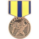 Eagle Emblems P15052 Pin-Medal, Usn Expedition. (1-3/16