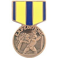 Eagle Emblems P15052 Pin-Medal,Usn Expedition. (1-3/16")