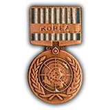 Eagle Emblems P15059 Pin-Medal,U.N.Service Kor (1-3/16