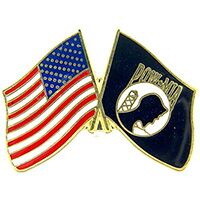 Eagle Emblems P15122 Pin-Pow*Mia/Usa, Flag (1")