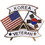 Eagle Emblems P15154 Pin-Korea,Veteran W/Flags (1-1/4")
