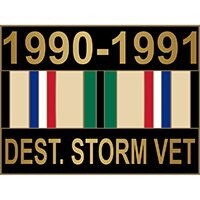 Eagle Emblems P15232 Pin-Dest.Storm,Vet,90-91 (1")
