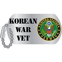 Eagle Emblems P15281 Pin-Korea,Army Veteran "Dog Tag", (1-1/4")