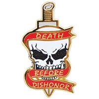 Eagle Emblems P15283 Pin-Death Before Dishonor (1-1/4")