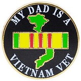 Eagle Emblems P15284 Pin-Viet,My Dad Is A Viet Vet (1