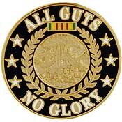 Eagle Emblems P15286 Pin-Viet,All Guts No Glory (1")