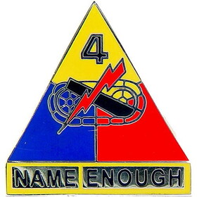 Eagle Emblems P15328 Pin-Army,004Th Arm.Div. (1")