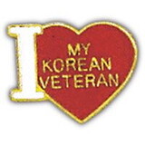 Eagle Emblems P15340 Pin-Korea, I Heart My Vet. (1
