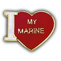 Eagle Emblems P15344 Pin-Usmc,I Heart My Marine (3/4")