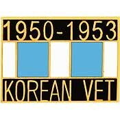 Eagle Emblems P15349 Pin-Korea,Veteran,50-53 (1")