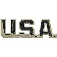 Eagle Emblems P15356 Pin-U.S.A.Letters,Slv (1")