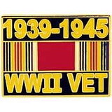 Eagle Emblems P15383 Pin-Wwii, Veteran, 39-45 (1