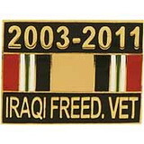 Eagle Emblems P15386 Pin-Iraqi Freed, Ribbon 2003-2011 (1