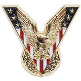 Eagle Emblems P15512 Pin-Veteran Victory Eagle (1-1/8