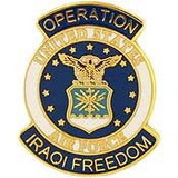 Eagle Emblems P15529 Pin-Iraqi Freed, Usaf Logo (1-1/16