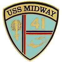 Eagle Emblems P15542 Pin-Uss,Midway,Nickel (1")