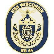 Eagle Emblems P15544 Pin-Uss,Wisconsin (1")