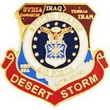 Eagle Emblems P15578 Pin-Dest.Storm, Usaf, Map (1