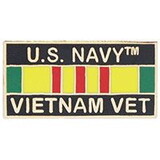 Eagle Emblems P15628 Pin-Viet,Usn,Vet.Ribbon (1-1/8