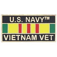 Eagle Emblems P15628 Pin-Viet,Usn,Vet.Ribbon (1-1/8")