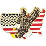 Eagle Emblems P15659 Pin-Usa,Eagle (1-1/8
