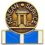 Eagle Emblems P15665 Pin-Korea, Svc.Medal & Rib (3/4